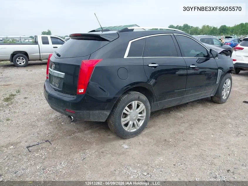 2015 Cadillac Srx V6 4Dr 2Wd VIN: 3GYFNBE3XFS605570 Lot: 12613262X