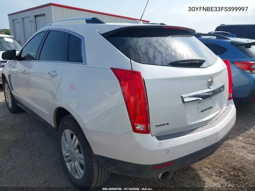 2015 Cadillac Srx Luxury Collection VIN: 3GYFNBE33FS599997 Lot: 45558700