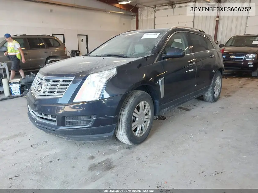 2015 Cadillac Srx Luxury Collection VIN: 3GYFNBE3XFS606752 Lot: 45608001