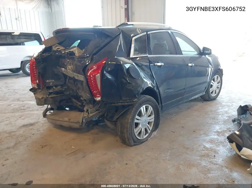 2015 Cadillac Srx Luxury Collection VIN: 3GYFNBE3XFS606752 Lot: 45608001