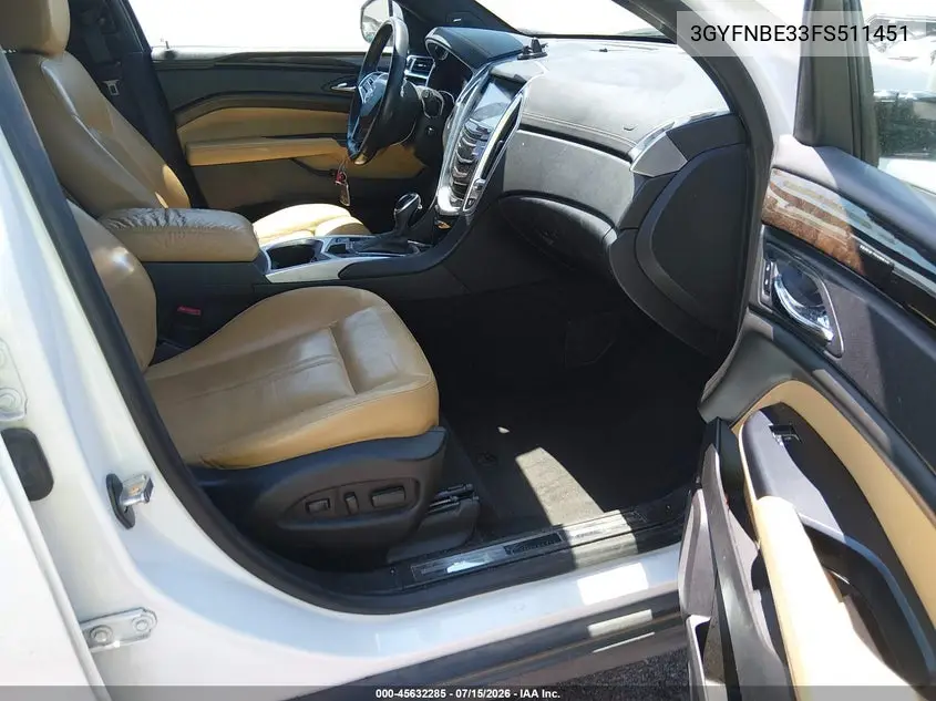 2015 Cadillac Srx Luxury Collection VIN: 3GYFNBE33FS511451 Lot: 45632285