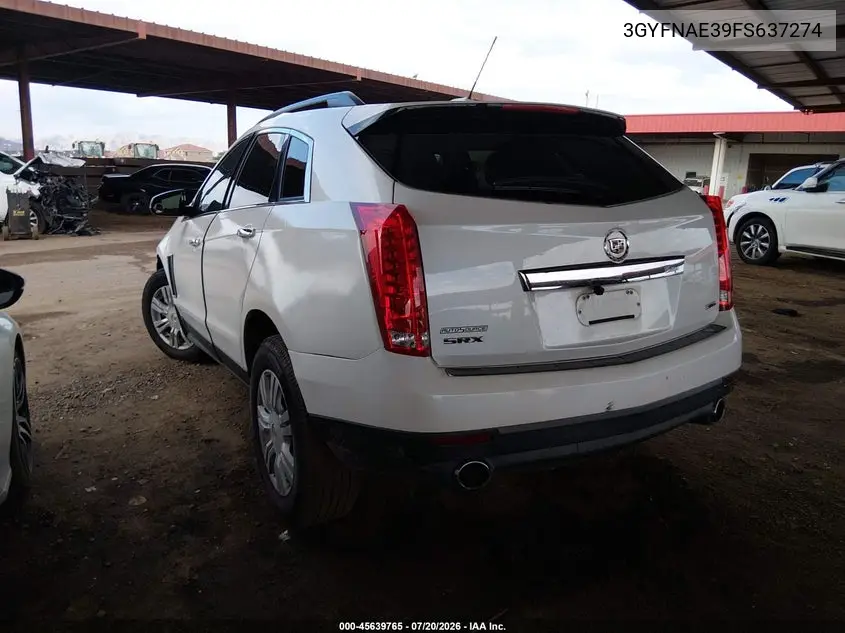 2015 Cadillac Srx Standard VIN: 3GYFNAE39FS637274 Lot: 45639765