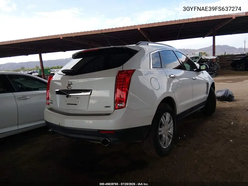 2015 Cadillac Srx Standard VIN: 3GYFNAE39FS637274 Lot: 45639765