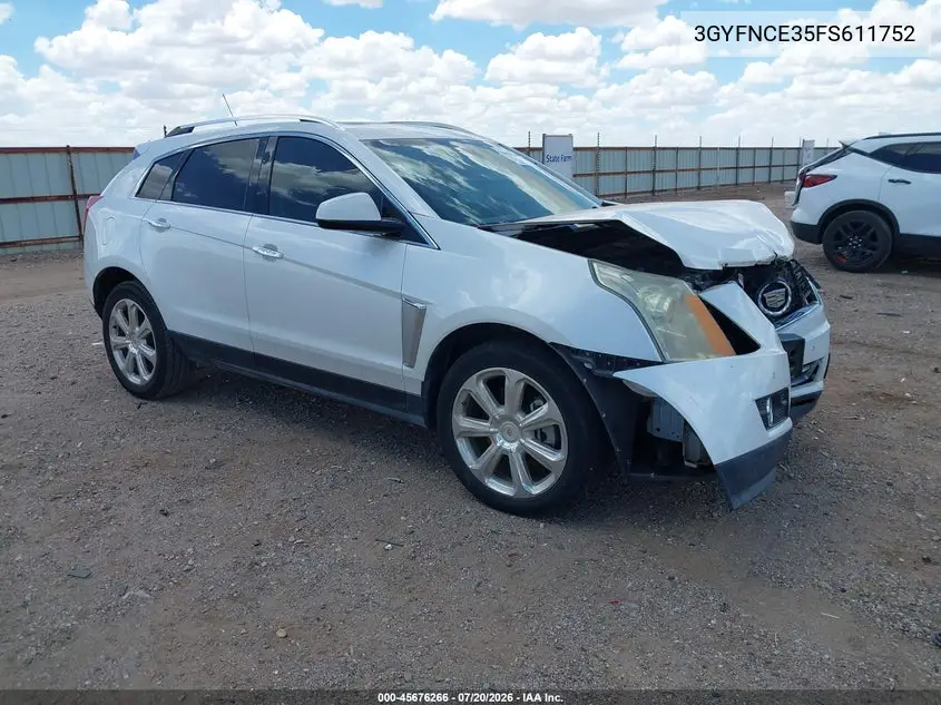 2015 Cadillac Srx Performance Collection VIN: 3GYFNCE35FS611752 Lot: 45676266