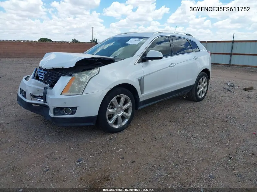 2015 Cadillac Srx Performance Collection VIN: 3GYFNCE35FS611752 Lot: 45676266
