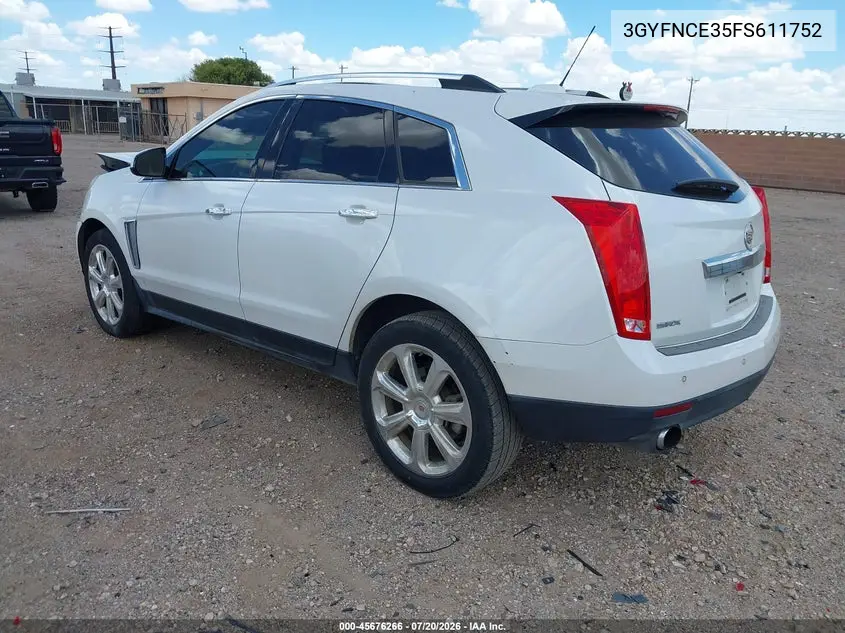 2015 Cadillac Srx Performance Collection VIN: 3GYFNCE35FS611752 Lot: 45676266