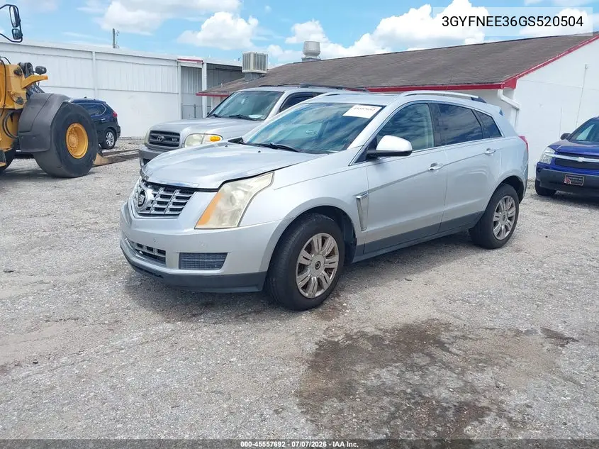 2016 Cadillac Srx Luxury Collection VIN: 3GYFNEE36GS520504 Lot: 45557692