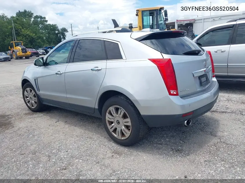 2016 Cadillac Srx Luxury Collection VIN: 3GYFNEE36GS520504 Lot: 45557692