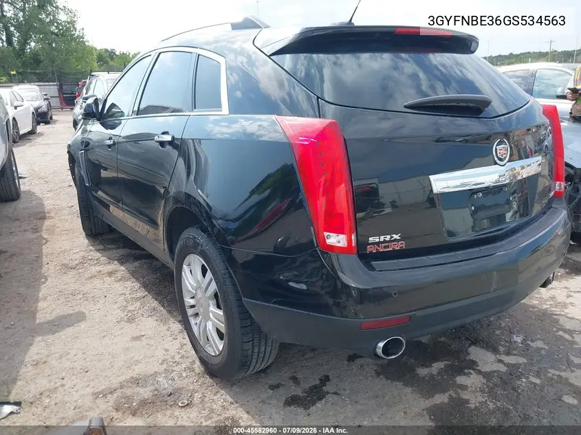 2016 Cadillac Srx Luxury Collection VIN: 3GYFNBE36GS534563 Lot: 45582960