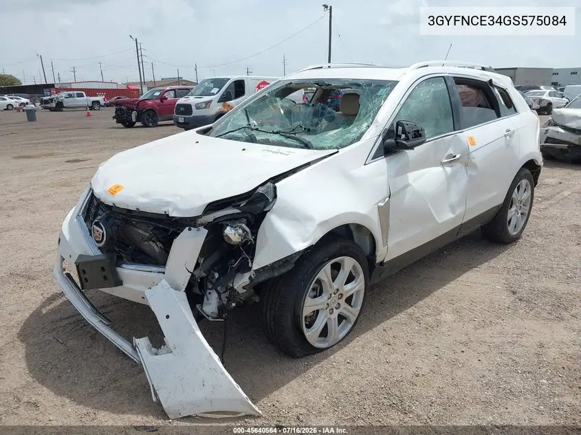 2016 Cadillac Srx Performance Collection VIN: 3GYFNCE34GS575084 Lot: 45640564