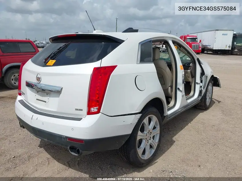 2016 Cadillac Srx Performance Collection VIN: 3GYFNCE34GS575084 Lot: 45640564