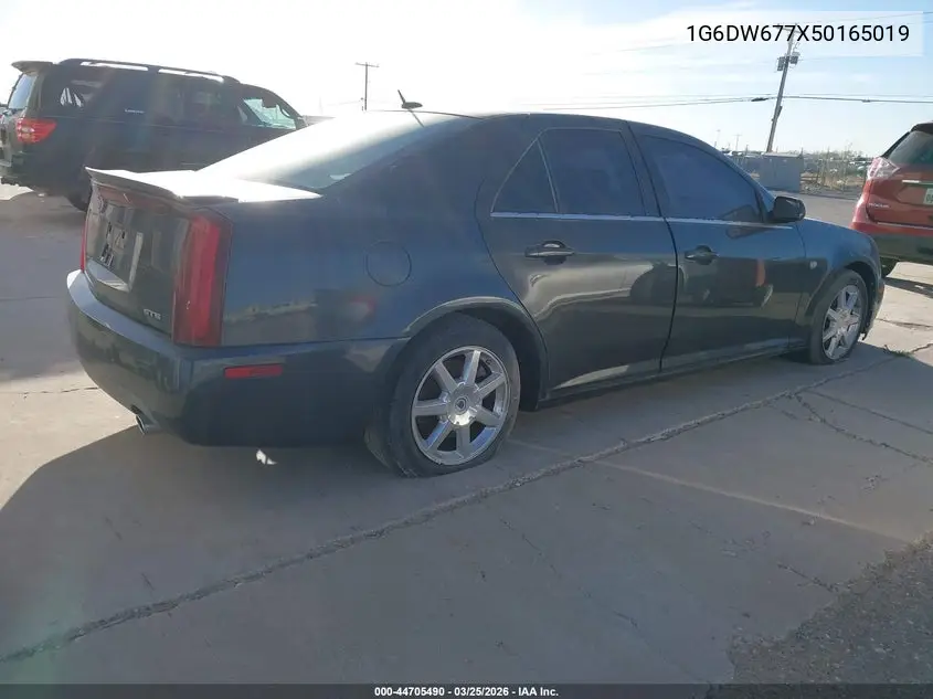 2005 Cadillac Sts V6 VIN: 1G6DW677X50165019 Lot: 44705490