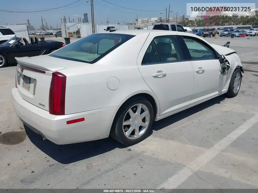 2005 Cadillac Sts VIN: 1G6DC67A750231725 Lot: 45136970