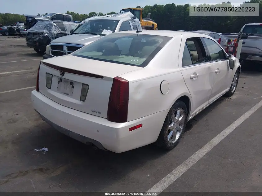 2005 Cadillac Sts V6 VIN: 1G6DW677850226223 Lot: 45525482