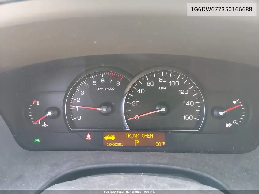 2005 Cadillac Sts V6 VIN: 1G6DW677350166688 Lot: 45614062