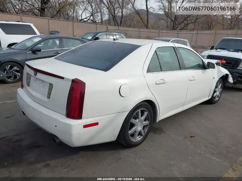2006 Cadillac Sts V6 VIN: 1G6DW677060196166 Lot: 44335593