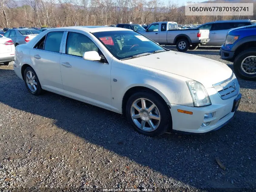 2007 Cadillac Sts V6 VIN: 1G6DW677870192741 Lot: 43734174