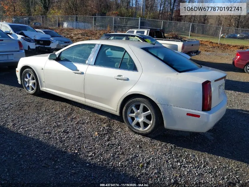 2007 Cadillac Sts V6 VIN: 1G6DW677870192741 Lot: 43734174