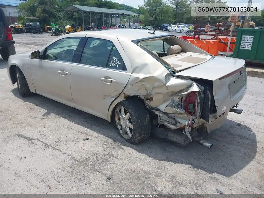 2007 Cadillac Sts V6 VIN: 1G6DW677X70153004 Lot: 45337291