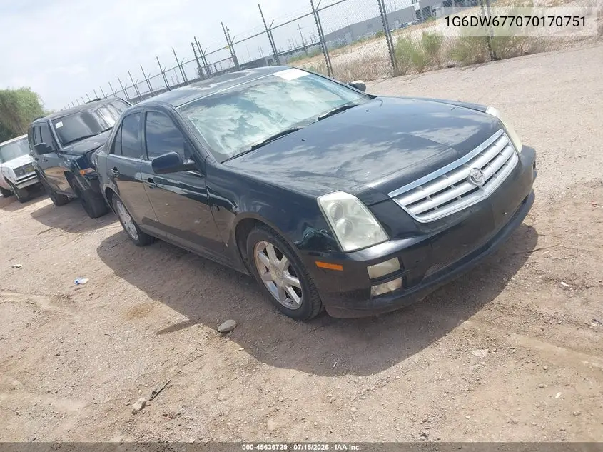 2007 Cadillac Sts V6 VIN: 1G6DW677070170751 Lot: 45636729