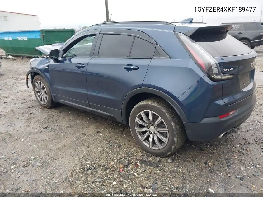 1GYFZER4XKF189477 2019 Cadillac Xt4 Sport