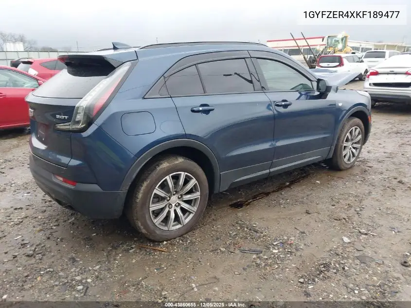 1GYFZER4XKF189477 2019 Cadillac Xt4 Sport