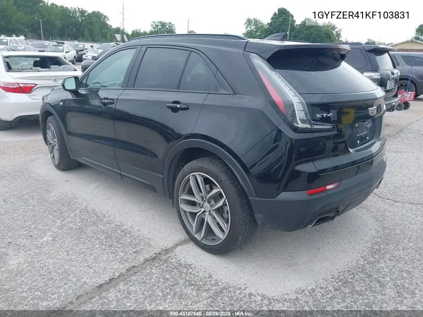 2019 Cadillac Xt4 Sport VIN: 1GYFZER41KF103831 Lot: 45107846