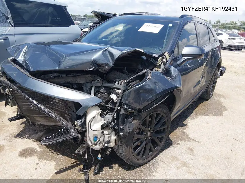 2019 Cadillac Xt4 Sport VIN: 1GYFZER41KF192431 Lot: 45143010
