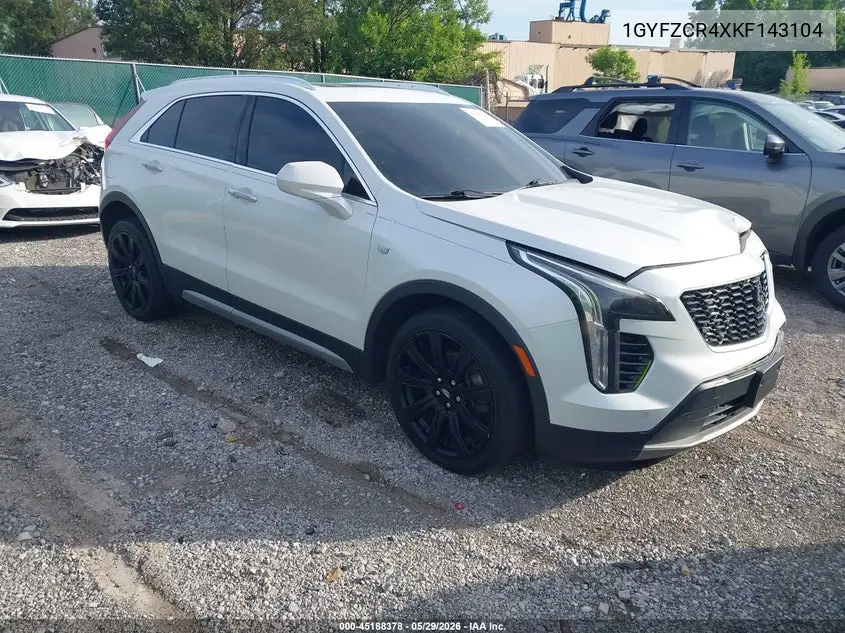 2019 Cadillac Xt4 Premium Luxury VIN: 1GYFZCR4XKF143104 Lot: 45188378