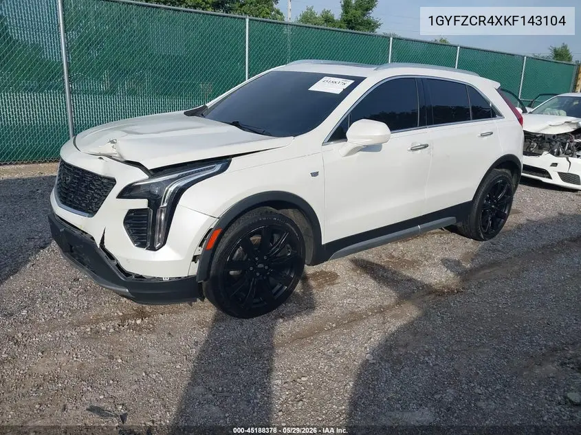 2019 Cadillac Xt4 Premium Luxury VIN: 1GYFZCR4XKF143104 Lot: 45188378