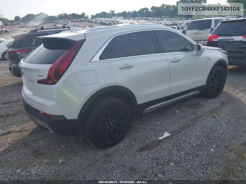 2019 Cadillac Xt4 Premium Luxury VIN: 1GYFZCR4XKF143104 Lot: 45188378