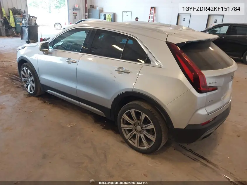 2019 Cadillac Xt4 Premium Luxury VIN: 1GYFZDR42KF151784 Lot: 45238950