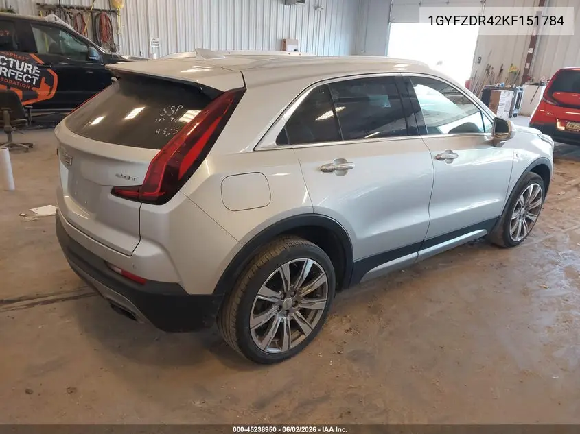 2019 Cadillac Xt4 Premium Luxury VIN: 1GYFZDR42KF151784 Lot: 45238950