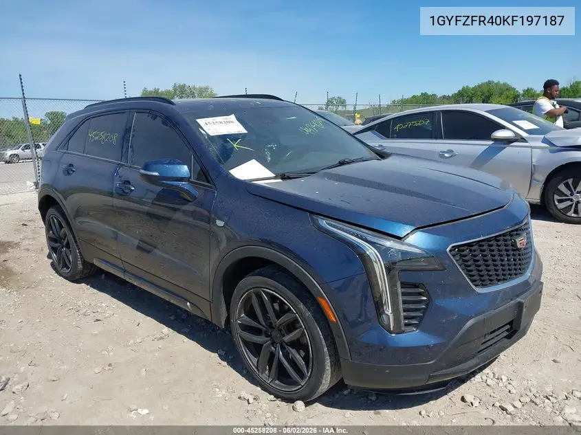 2019 Cadillac Xt4 Awd Sport VIN: 1GYFZFR40KF197187 Lot: 45258208