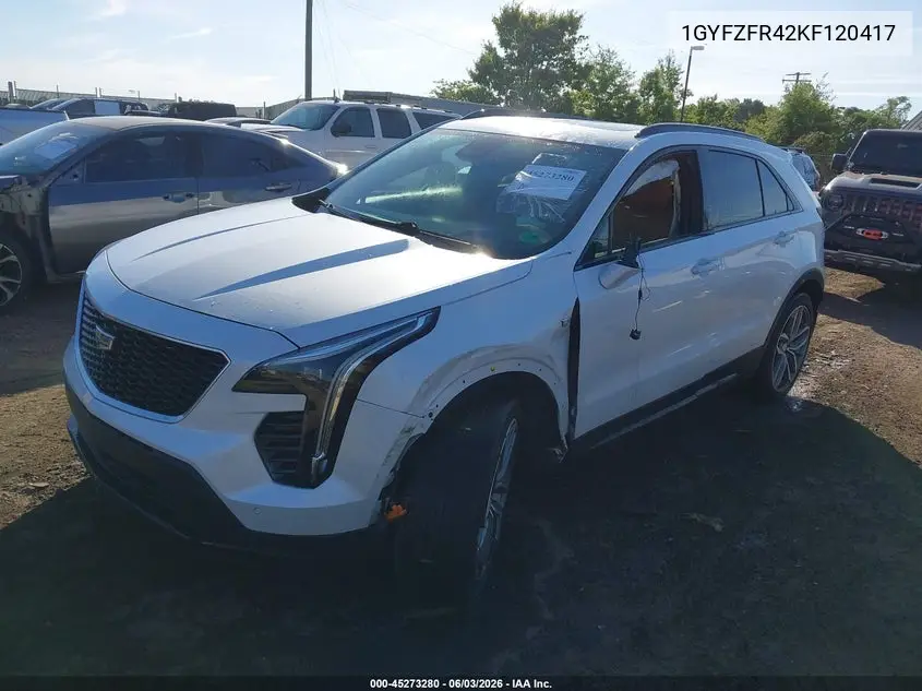 2019 Cadillac Xt4 Awd Sport VIN: 1GYFZFR42KF120417 Lot: 45273280