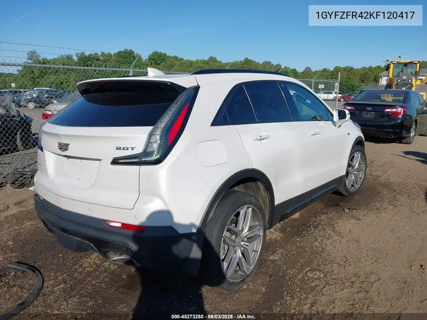 2019 Cadillac Xt4 Awd Sport VIN: 1GYFZFR42KF120417 Lot: 45273280