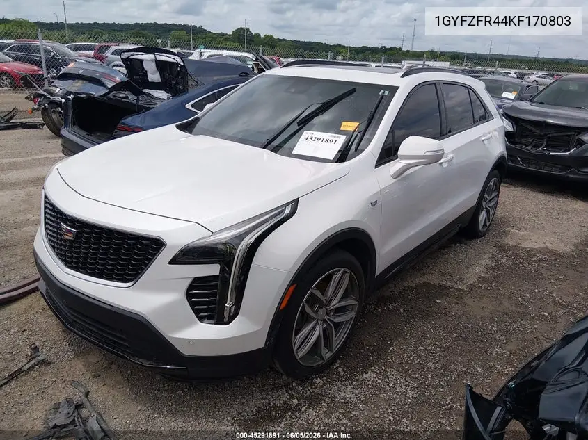 2019 Cadillac Xt4 Awd Sport VIN: 1GYFZFR44KF170803 Lot: 45291891