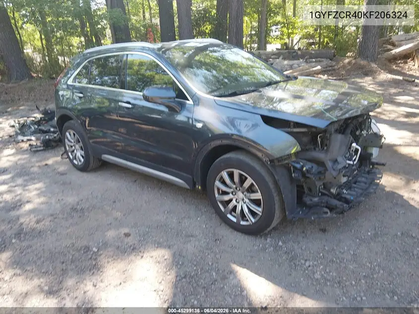 2019 Cadillac Xt4 Premium Luxury VIN: 1GYFZCR40KF206324 Lot: 45299136