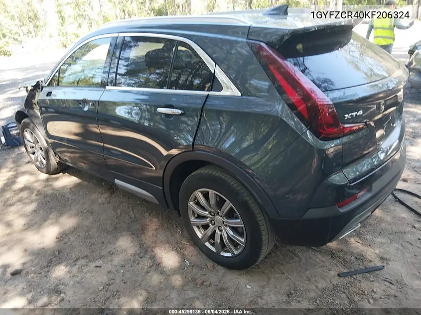 2019 Cadillac Xt4 Premium Luxury VIN: 1GYFZCR40KF206324 Lot: 45299136