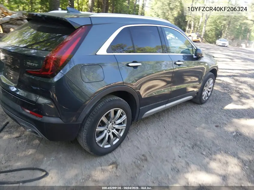 2019 Cadillac Xt4 Premium Luxury VIN: 1GYFZCR40KF206324 Lot: 45299136