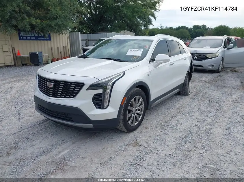 2019 Cadillac Xt4 Premium Luxury VIN: 1GYFZCR41KF114784 Lot: 45308259
