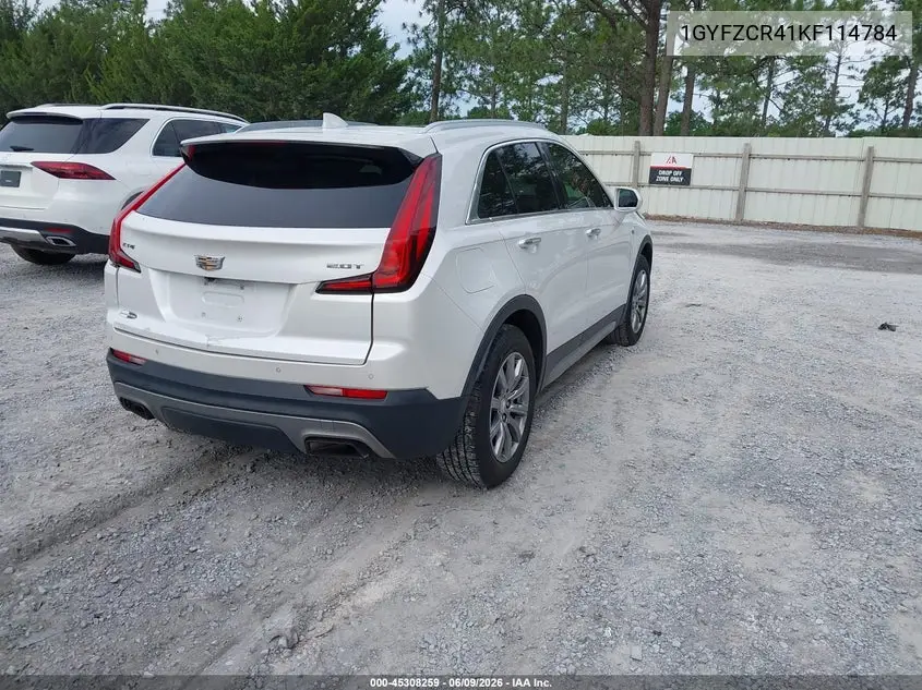 2019 Cadillac Xt4 Premium Luxury VIN: 1GYFZCR41KF114784 Lot: 45308259