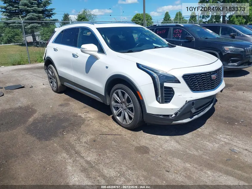 2019 Cadillac Xt4 Premium Luxury VIN: 1GYFZDR49KF183373 Lot: 45359757