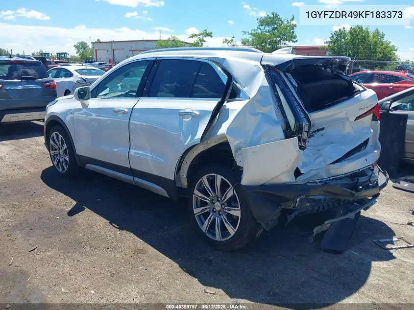 2019 Cadillac Xt4 Premium Luxury VIN: 1GYFZDR49KF183373 Lot: 45359757