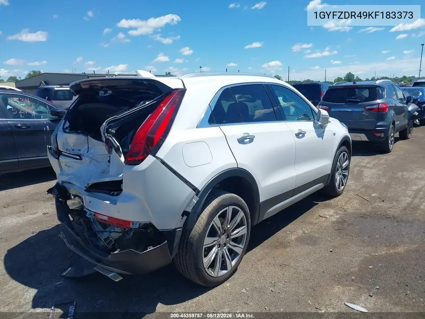 2019 Cadillac Xt4 Premium Luxury VIN: 1GYFZDR49KF183373 Lot: 45359757