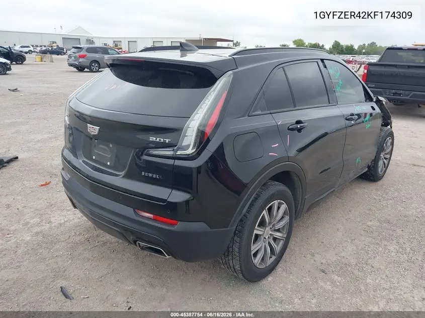 2019 Cadillac Xt4 Sport VIN: 1GYFZER42KF174309 Lot: 45387754