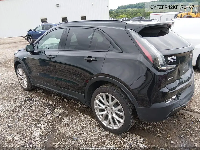 2019 Cadillac Xt4 Awd Sport VIN: 1GYFZFR42KF170167 Lot: 45440694