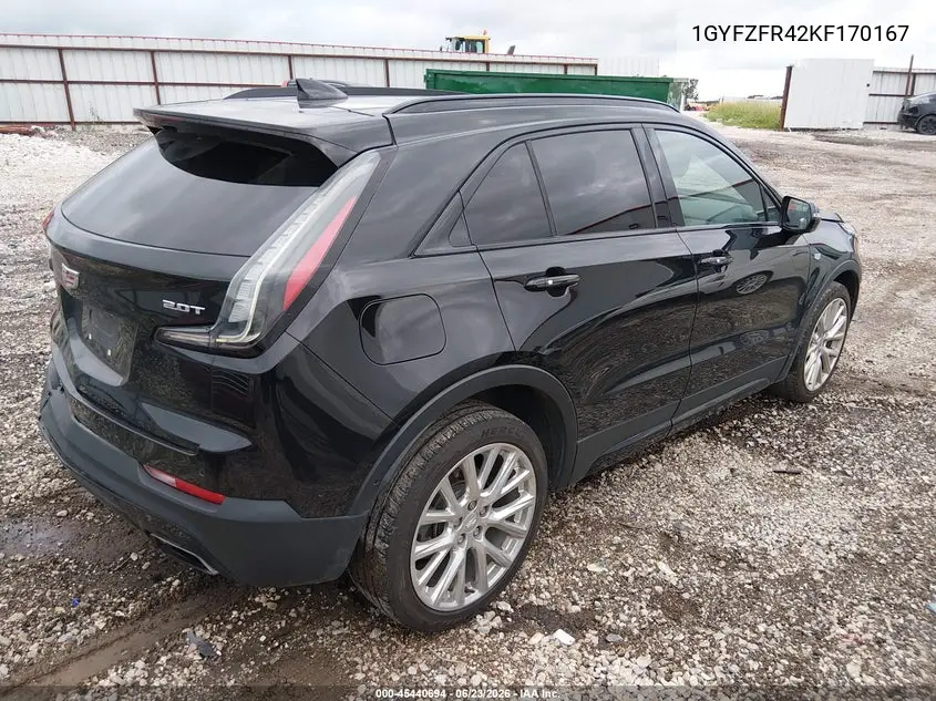 2019 Cadillac Xt4 Awd Sport VIN: 1GYFZFR42KF170167 Lot: 45440694