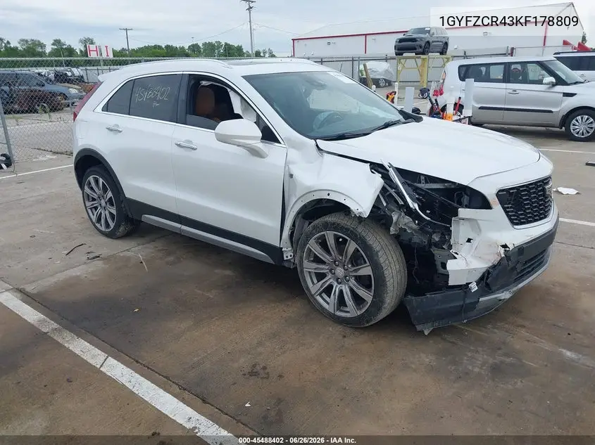 2019 Cadillac Xt4 Premium Luxury VIN: 1GYFZCR43KF178809 Lot: 45488402