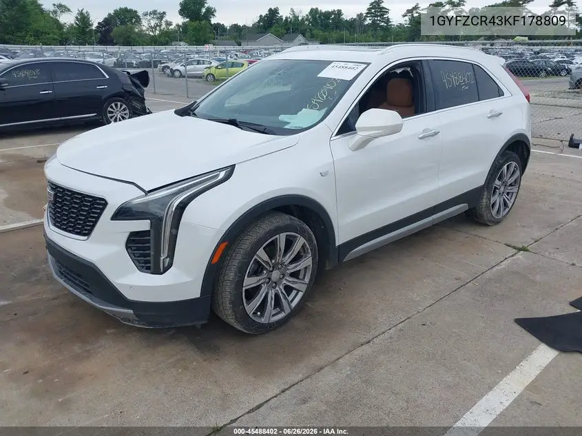 2019 Cadillac Xt4 Premium Luxury VIN: 1GYFZCR43KF178809 Lot: 45488402